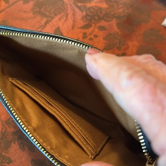 Coach Striped Wristlet in Red, Blue, and Cream - Picture 3 of 3